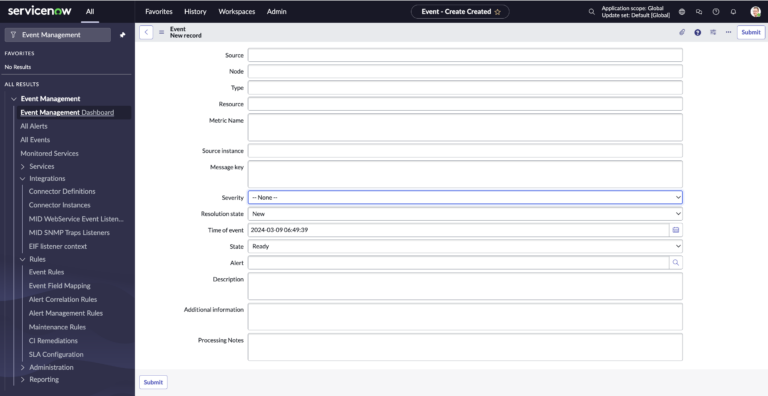 Event Management Processing | ITSC