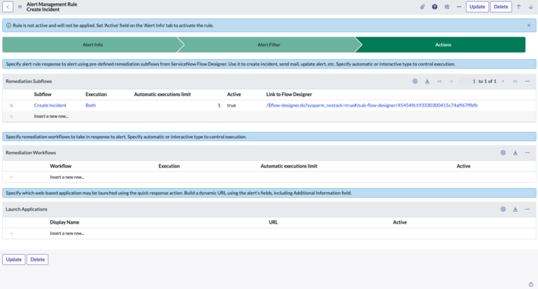 Alert Management Rules Processing | ITSC